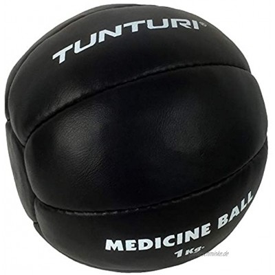 Tunturi Medicine Ball Leather 1 kg Medizinball schwarz One Size