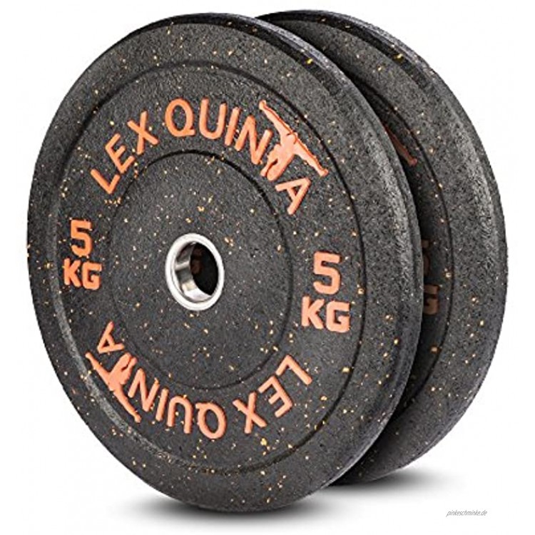 Lex Quinta Blaster Plate Bumper Plates 50mm 5kg bis 25kg Rough Rubber orange flecks Gummigranulat geräuscharmes Droppen
