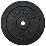 LIFEFIT Hantelscheiben schwarz 20 kg