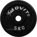 Movit® Hantelscheiben Set PRO Gusseisen 0,5kg bis 20,0kg Bohrung 30 31 mm Standardnorm Gewichtsscheiben Set schadstoffgeprüft Gewichte Hantel