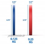 Synergee Gummierte Bruchplatten und Wechselscheiben 0,125 kg 0,25 kg 0,5 kg 1,0 kg 1,5 kg 2,0 kg und 2,5 kg Set Stufengewichte Mikrogewichte für Powerlifting und Olympisches Heben