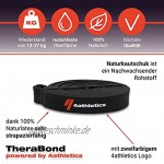 4athletics widerstandsband Premium TheraBond Resistance Band [100% Natur Latex] Extra Hautfreundlich Wiederstand 13-27 kg für Muskelaufbau und Calisthenics Crossfit | Klimmzugbänder