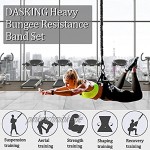Dasking Yoga Bungee-Seil,Heavy Bungee Resistance Band Set Resistance Belt Set,Air Yoga Stretch-Gürtel mit WiderstandGürtel und alle Anderen Zubehör Gravity Trainingsgerät für Home Gym Fitness