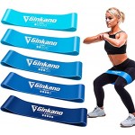 Haquno Fitnessbänder Set 5-Stärken by Haquno Ideal für Muskelaufbau Physiotherapie Pilates Yoga Gymnastik und Crossfit FitnessbandGymnastikbandWiderstandsband