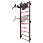 Marbo Sport Set MHU1 | Sprossenwand zur Wandmontage 230 x 81 cm MH-U204 + Multifunctional wallmounted dip-Station with Pull-up bar 2in1 MH-U205 | Made in EU