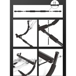 Multi-Grip Lite Klimmzug- Klimmzugstange Heavy Duty Doorway Oberkörper Workout Bar für Home Gyms Passend für 60-88cm Türrahmen Schwarz