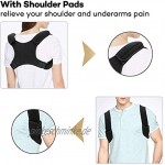 Haltungskorrektor Geradehalter für Männer und Frauen Oberer Rückenstrecker mit Verstellbarer atmungsaktiver Schlüsselbeinstütze wirksam bei Nacken haltungsbedingte Nacken Rücken und Schulterschmerzen