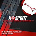 K-Sport: Griff für Latzugstange in Huf-Form I robuster Parallelgriff für Kabelzug I einfach und schnell montiert I Krafttraining Gym-Zubehör für Zuhause