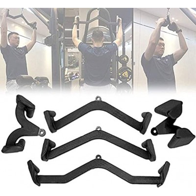 VULID 5 Stücke Kabelmaschine Pulldown-Befestigung Für Fitnessstudio V-Form rutschfeste Kabel-Fitnessgeräte Bodybuilding Matching Bar-Griff Back-Trizeps-Handgriffe