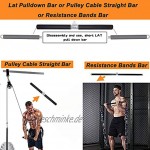 WNOEY LAT Pull Down Bar Kabelmaschinenbefestigung Widerstandsbänder gerade Bar Heim-Gym-Ausrüstung Lat-Pulldown-Zubehör