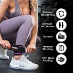 DMoose Fitness 2er Pack Fußschlaufen Kabelzug mit D-Ring gepolstert für Kickbacks Gesäß- und Beintraining Knöchelschlaufen zur Verbesserung der Bauchmuskulatur Fußschlaufen für Damen und Herren