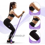 gracosy Bauchtrainer Upgrade 4 Tubes Pedal Resistance Band Elastisches Sit-up Pull Rope Bodybuilding Expander Multifunktions-Widerstandstraining Home Fitness Arm Bein Dehnen Abnehmen Training Yoga