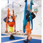 AYUE® Aerial Yoga Hängematte Anti-Gravity Flying Swing Aerial Seide Yoga Pilates Set Beinhaltet Verlängerungsgurte für Stahlkarabiner