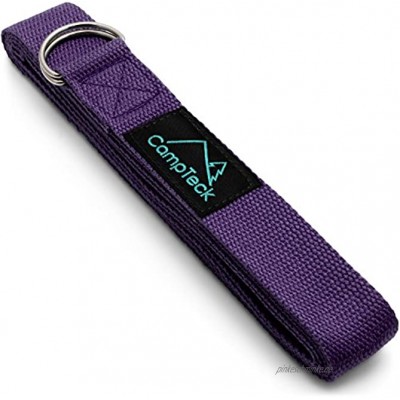 CampTeck D-Ring Polyester Yoga Gurt Verstellbarer Yogagurt um Positionen zu halten für bessere Dehnbarkeit Ausrichtung Haltung Widerstand für Pilates Yoga Fitness und Training