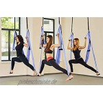 CHHD Aerial Yoga Swing Set Yoga-Hängematten-Trapez-Kit mit 2 Verlängerungsgurten für Heim- oder Fitnessübungen einschließlich Montageset