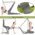 Delmkin Yogagurt Yoga Stretch Band mit 12 Schleifen Premium Hochelastischer Gymnastikband für Yoga Pilates Tanz und Gymnastik