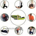 Delmkin Yogagurt Yoga Stretch Band mit 12 Schleifen Premium Hochelastischer Gymnastikband für Yoga Pilates Tanz und Gymnastik