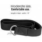 MoKo 2 Pack Yogagurt Durable Baumwolle Fitness Belt mit Metall-D-Ring-Verschluss für die Verbesserung der Flexibilität Physikalische Therapie Pilates und Holding Posen 180 x 3,8 cm