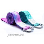 NetroxSports® Yoga Gurt 240cm | 100% nachhaltiges Material | für eine bessere Dehnung und verstellbarem Ring | für Herren und Damen | 1 Jahr Gewährleistung