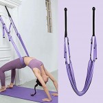 QYK -Aerial Yoga-Gurt Beinverlängerung Verstellbarer Gurt Rückenbeuge nach Oben für Yoga Fitnessgurtband für Taillentrainer,Lila