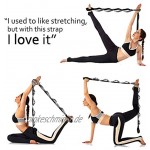 SANKUU Yogagurt Multi-Loop-Gurt 12 Schlaufen Yoga Stretch-Gurt nicht elastisch Stretch-Gurt für Physiotherapie Pilates Tanz und Gymnastik mit Tragetasche