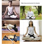 Ueasy Meditationsgurt für gesunde Haltung Stützgurt für bequemes Sitzen und Meditation in der Lotus Asana Position