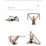 Xisimei Yogagurt Stretch-Gurt Gymnastikband mit 9 Schlaufen 3.5 cm Breite Beinspreizer Dehnungsband für Yoga Pilates Ballett Tanzen und Gymnastik Größere Flexibilität & Eignung-Training