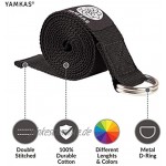 Yamkas Yogagurt Bio Baumwolle für bessere Dehnung – Yoga Gurt für Anfänger und Fortgeschrittene yogagurtel mit Verschluss aus Metall Yoga Strap Stretch Bander