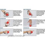 3 Stück Handtherapiebälle Silikongriffball Handtrainingsgerät zur Druckentlastung lindert Gelenkschmerzen mit Nabelschnur Anti Stress Bällen