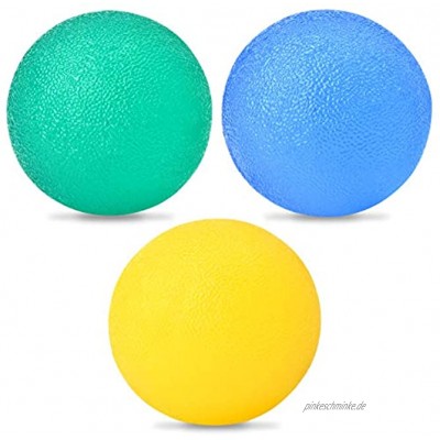 EKKONG Eiförmige Griffbälle- Antistressball Spielzeug 3 Stück,Handtrainer Fingertrainer 30-60lbs,Spielzeugball zur Kräftigung von Hand und Finger und Druckentlastung