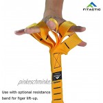FITactic Verbessertes 1 Paar Eagle Loops Grip für Finger Daumen Hand Handgelenk Unterarm Armstärkung Training gelb