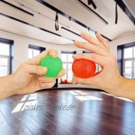 Relaxdays Fingertrainer Ball im 3er Set Quetschbälle für Handtraining & Stressabbau Schnürbeutel 5cm Ø gelb rot grün