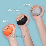 WD&CD Griffbälle 3er-Set Hand-Therapie-Bälle Handtrainer Fingertrainer zur Druckentlastung Kräftigung von Hand und Finger und Lindert Gelenkschmerzen