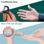 WD&CD Griffbälle 3er-Set Hand-Therapie-Bälle Handtrainer Fingertrainer zur Druckentlastung Kräftigung von Hand und Finger und Lindert Gelenkschmerzen