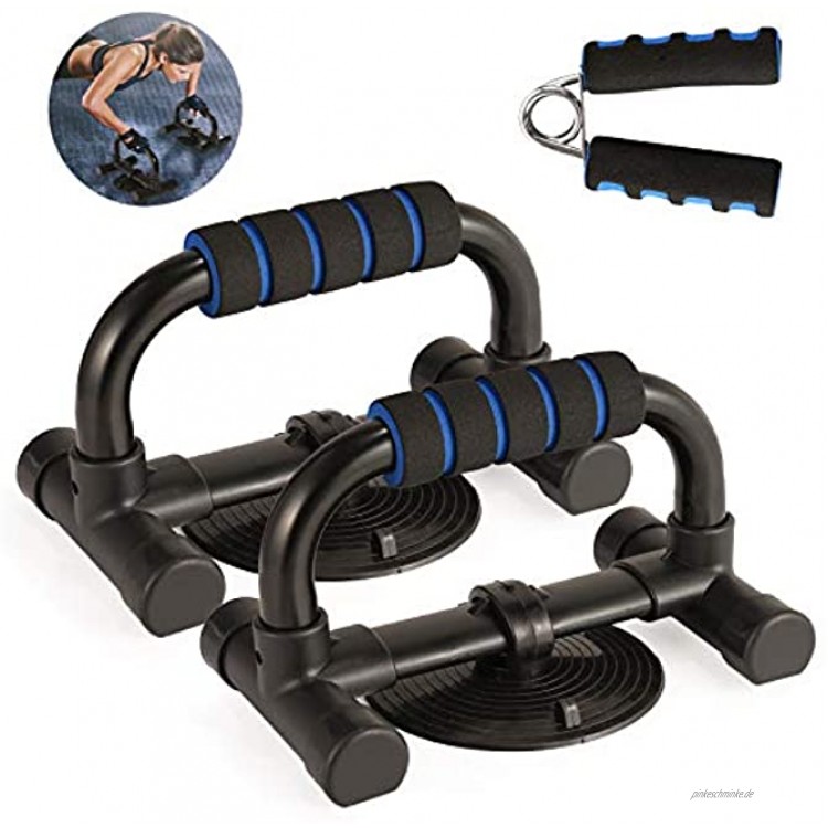 FORMIZON Liegestütze 2er-Set Liegestützgriffe + Handtrainer Push Up Bars mit Stahl & Schaumstoffgrif für Muskeltraining Gewichtsverlust Fitness Übung und Krafttraining