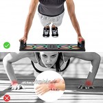 GLKEBY Push Up Board Faltbares 12 in 1 Tragbares Push-up-Rack-Board Multifunktionale farbcodierte Fitness Push up Board für Indoor- Turn- und Outdoor-Muskeltraining Fitnessübungen