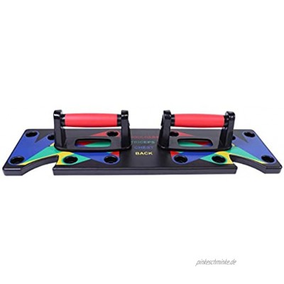 GORILLA SPORTS® Push Up Board 9 in 1 mit gepolsterten Griffen – Liegestütz-Brett farbcodiert aus Kunststoff bis 200 kg belastbar