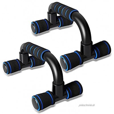 HCFGS Liegestützgriffe Professional Liegestütze mit rutschfeste Push Up Bars für Fitness Gymnastik Muskeltraining und Krafttraining blau