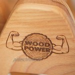 woodpower PowerBars Holz-Parallettes gelenkschonende Liegestützgriffe Handstand-Barren & Minibarren rutschfest für Indoor & Outdoor für Calisthenics Körpergewichtstraining & Yoga