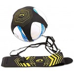 Skitior Fußball Kick-Trainer Trainingshilfe Kontrollfähigkeiten Verstellbarer Taillengürtel mit Gürtel elastisches Seil für Kinder und Erwachsene