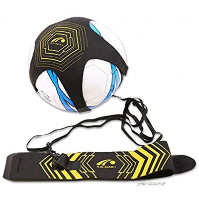 Skitior Fußball Kick-Trainer Trainingshilfe Kontrollfähigkeiten Verstellbarer Taillengürtel mit Gürtel elastisches Seil für Kinder und Erwachsene