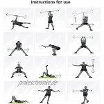 Sport Schwingstab Fitness Swingstick Elastische Fitnessstange Gewicht schütteln ausgestattet mit elastischen Trainingsgeräten aus Gummi und Glasfaser geeignet für Muskeltraining zum Trainieren