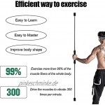 Sport Schwingstab Fitness Swingstick Fitness Tremor Elastic Trainingsstange Slastic Shaping Trainingsstange mit hochelastischer Glasfaser abnehmbar für Gewichtsverlust Übung Fettverbrennungstraining