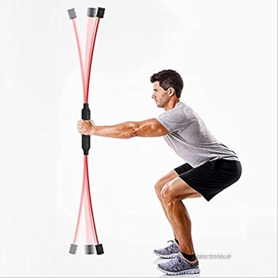 Sport Schwingstab Fitness Swingstick Schwerkrafttrainer zum Trainieren der Tiefenmuskulatur Elastizität Fitness Elastische Stab-Körperformung Abnehmbare Stöcke Tragbar Zuhause Stimulieren Sie die M