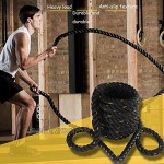 AIOEJP Battle Ropes Fitness Trainingsseil Schwungseil Wandhalterung für Sprung- Kletterübungen oder Tauziehen