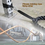 Battle Rope Anker Strap Kit mit Stahl Karabiner Heavy Duty Battle Rope Training Zubehör Fitnessgerät für Training Seile Home Gym Fitness Training Seil Anker