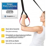 Variosling® Original Sling Trainer Modell 2021 Schlingentrainer mit DVD Übungs-Poster + Sicherheitshinweise für Suspension Trainer Training