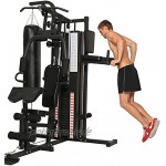 Dione HG5 Fitnessstation Multi-Gym Krafstation mit Boxsack Einschließlich 65 kg Gewichte Erweiterbar auf 100 kg Homegym