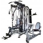 Dione Pro MG5 Fitnessstation Multi-Gym Cable Crossover mit 2X 75 kg Metall Gewichte Mit Legpress Homegym