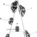 Movit® Hantelscheibenständer Hantelbaum Scheibenaufnahme: 30mm Farbwahl: schwarz oder weiß bis 250 kg belastbar 7 Stangen
